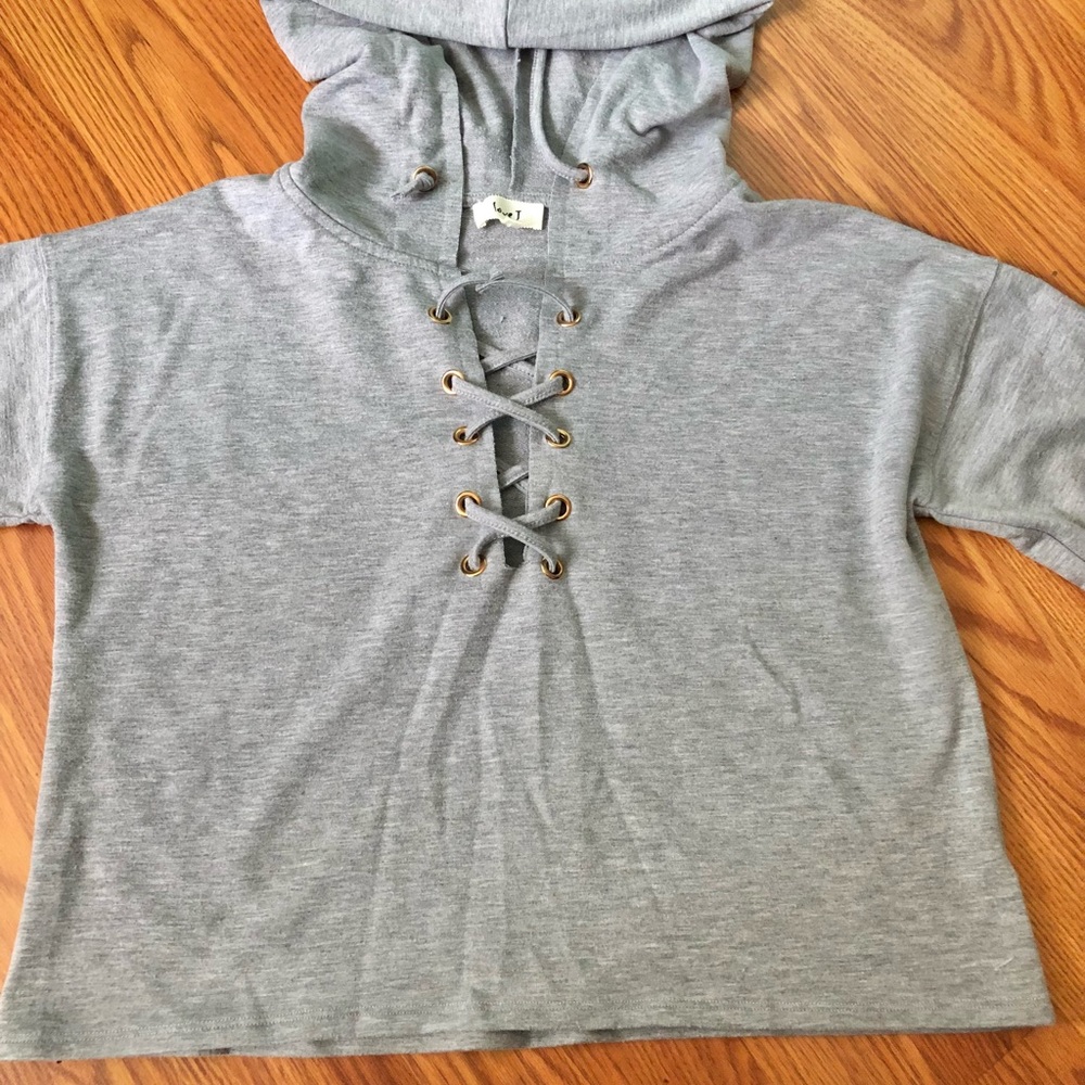 love J cropped Hoodie med